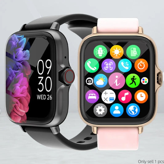 2025 Waterproof Smartwatch for Men and Women, 1.83" Fitness Tracker with Music Player, Call and Message Notifications, Step and Distance Monitoring, Compatible with Android and iPhone